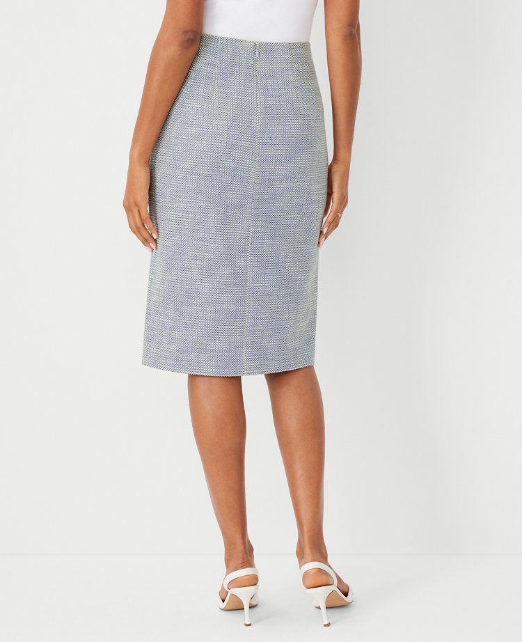 Ann Taylor Blue Print Professional Skirt main image 1