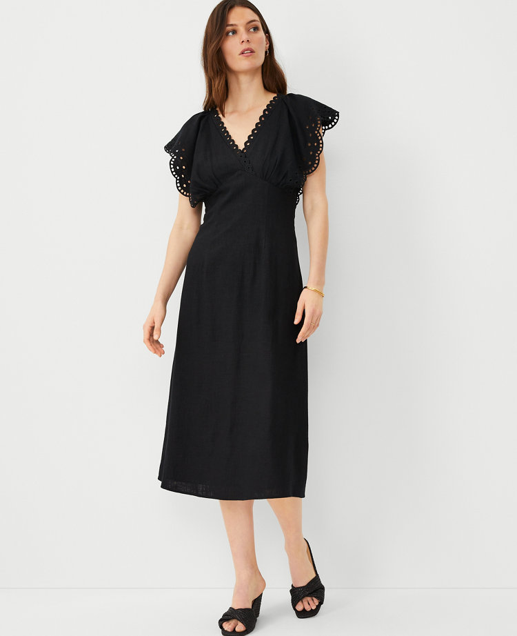 Tall Stand Collar Belted Pocket Shirtdress - Night Sky