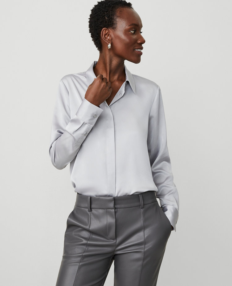 Satin Essential Shirt carousel Product Image 1