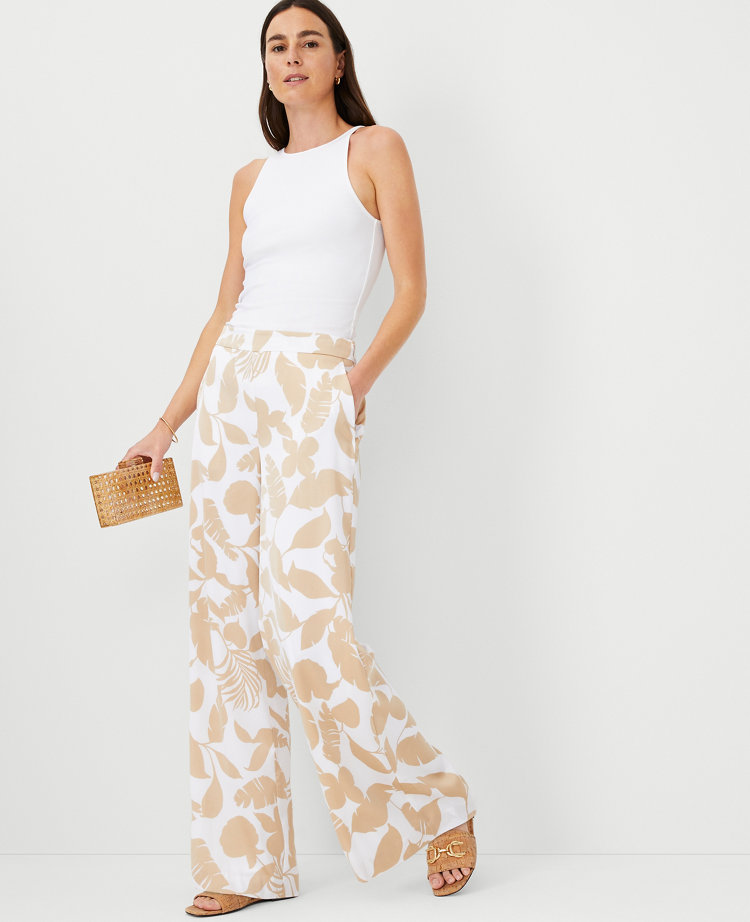 The Petite Palazzo Pant in Satin