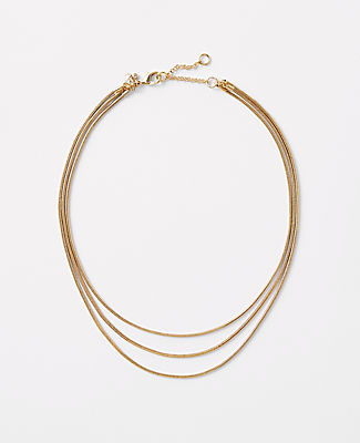 Ann Taylor Triple Strand Delicate Necklace