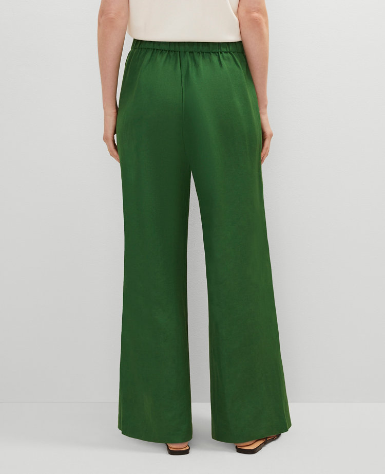 The Petite Easy Palazzo Pant in Linen Blend