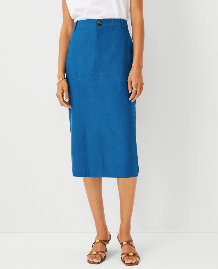 Ann Taylor Utility Pencil Skirt Santorini Women's