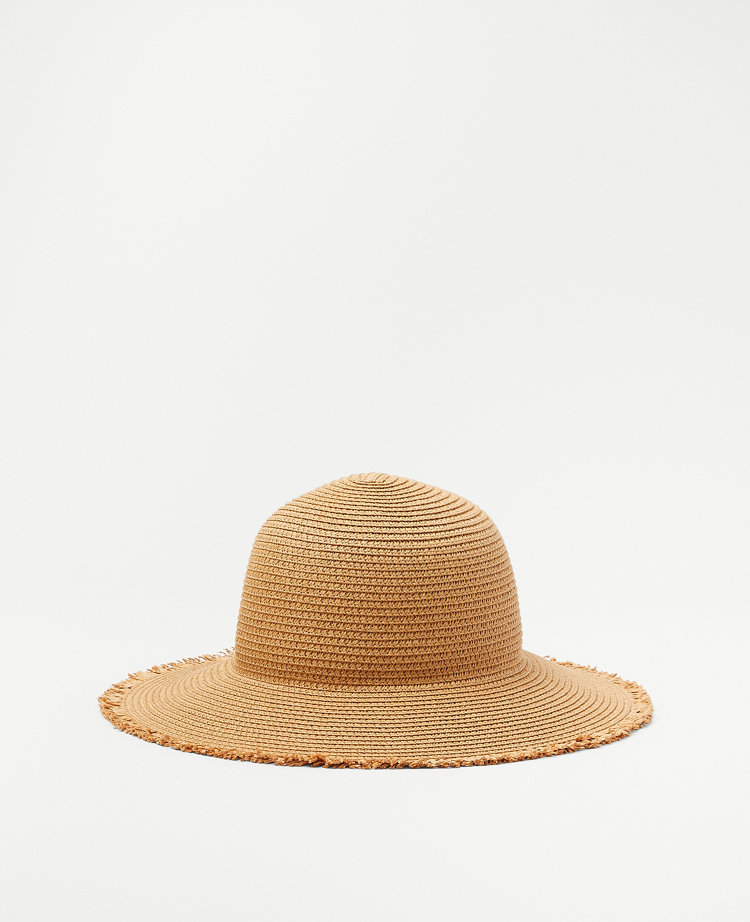 Ann Taylor Oversized Straw Bucket Hat Natural Women's
