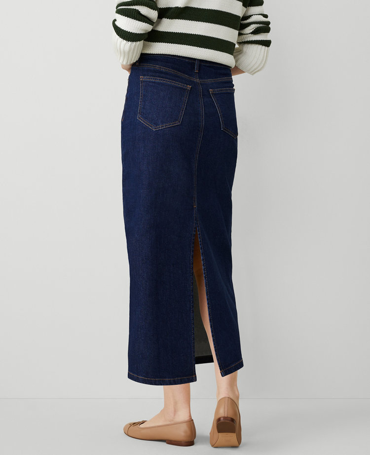 Weekend Collection High Rise Denim Column Skirt