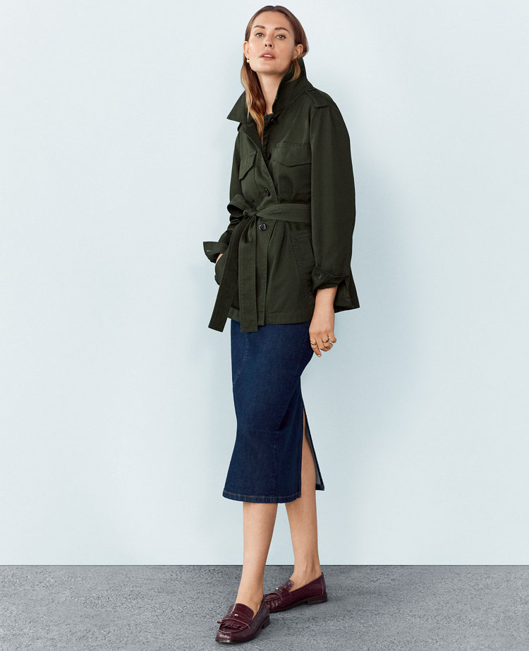 Weekend Collection High Rise Denim Column Skirt