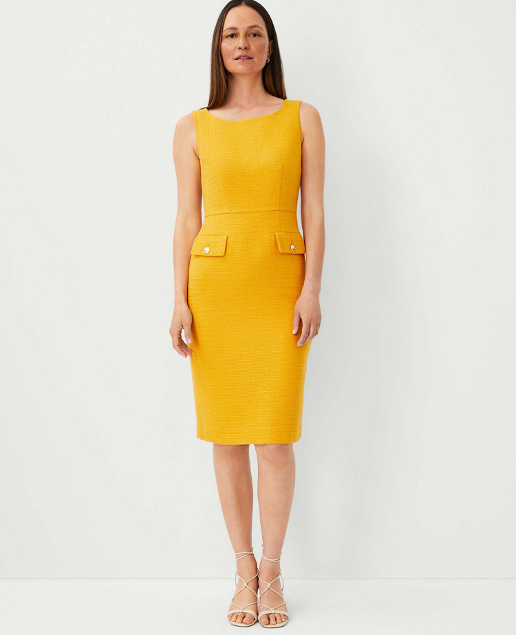 Tweed Pocket Sheath Dress