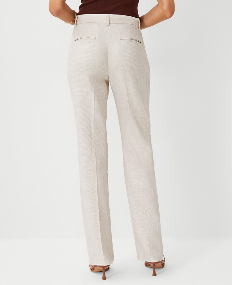 The Petite Sophia Straight Pant in Linen Blend