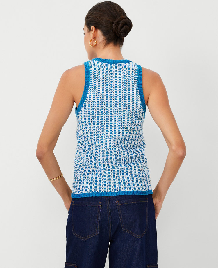 Petite Two Tone Stitched Racerback Shell