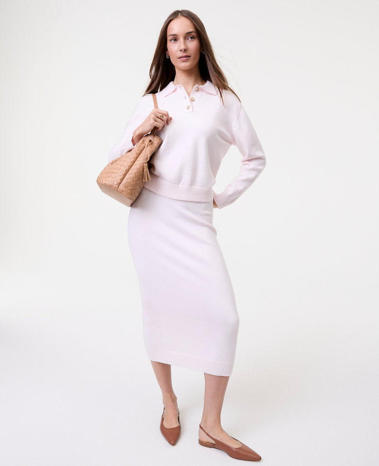 Petite Weekend Collection Sweater Pencil Skirt