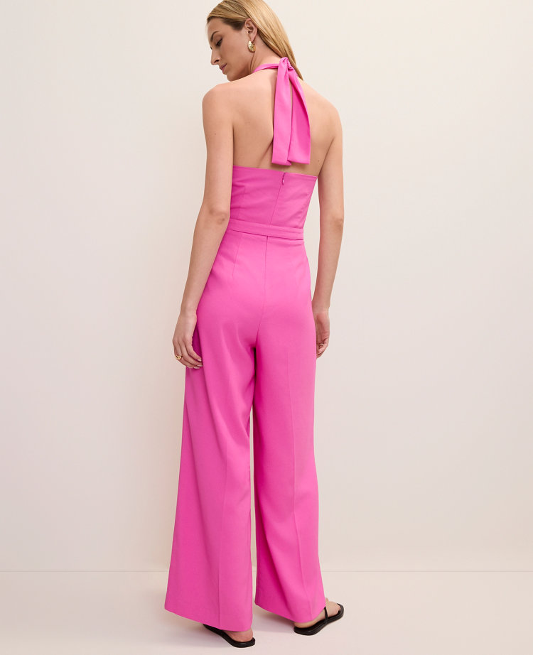 Belted Halter Jumpsuit