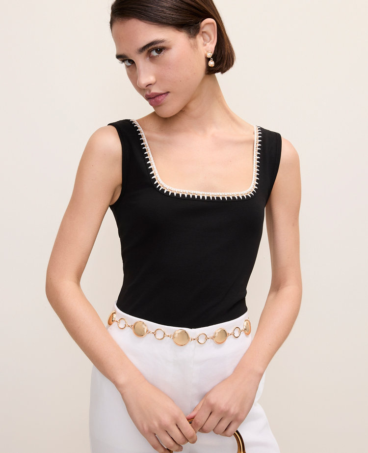 Crochet Trim Tank Top