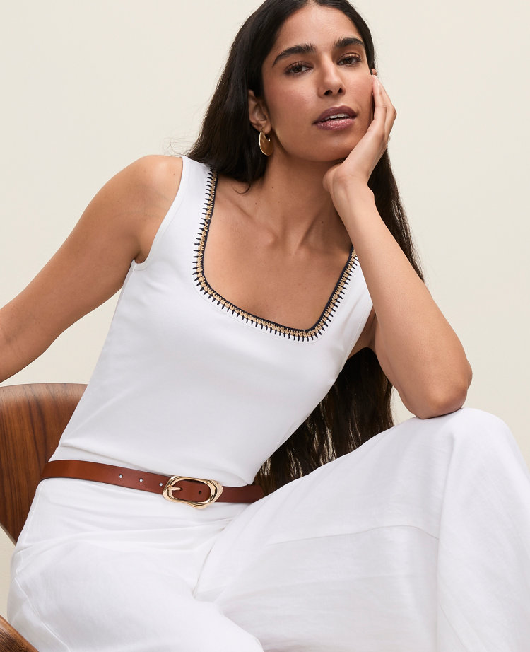 Crochet Trim Tank Top