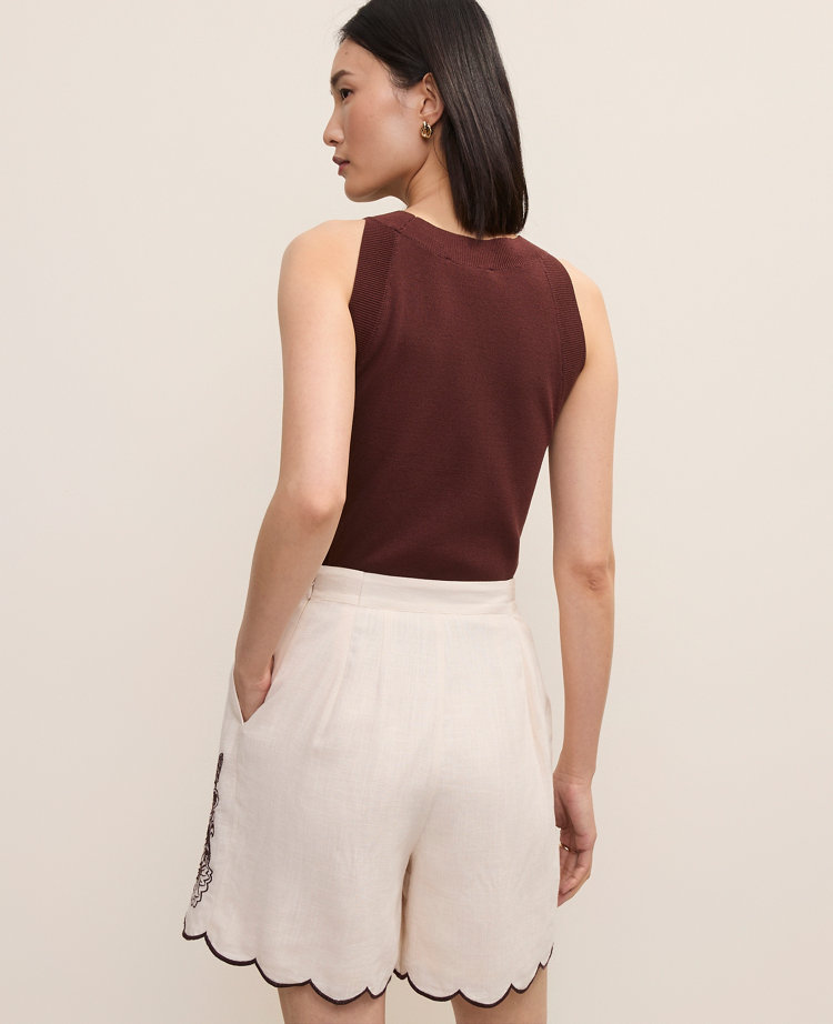 The Embroidered Side Zip Short
