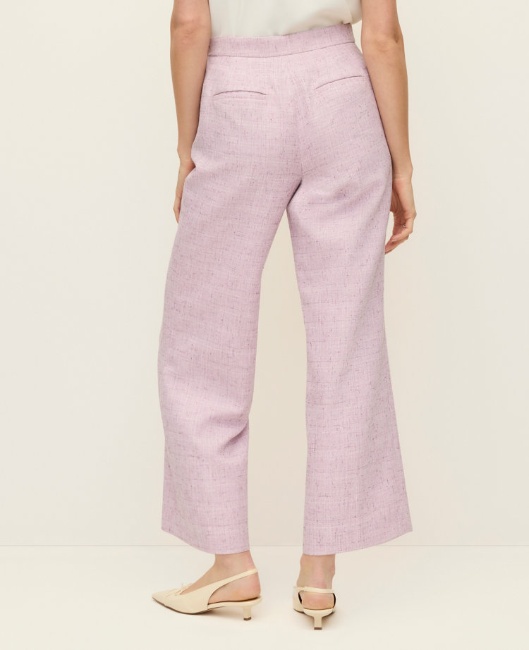 The Side Zip Straight Pant in Tweed