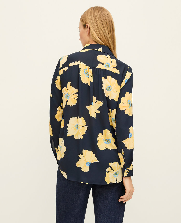 Petite Floral Camp Shirt