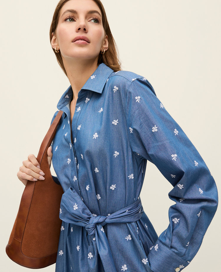 Weekend Collection Embroidered Belted Dress