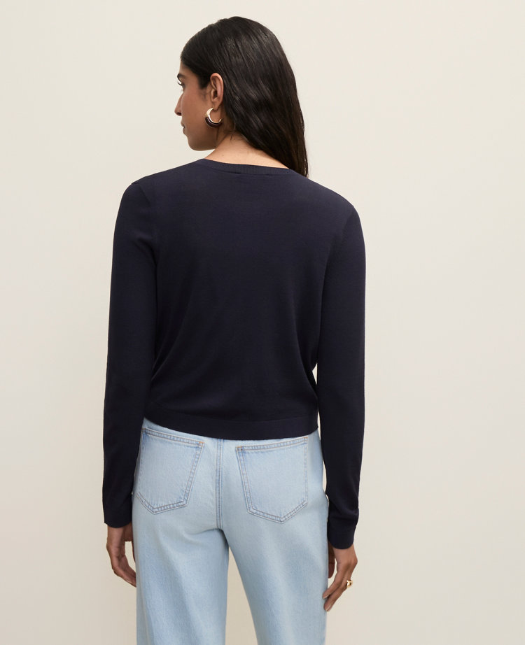 Petite Cropped Open Cardigan