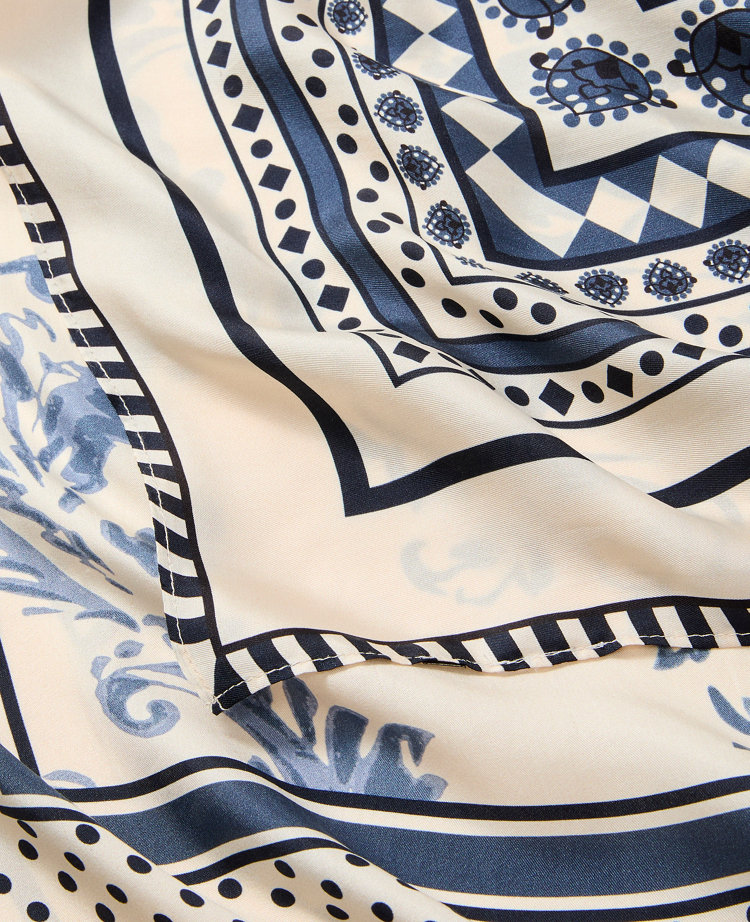 Ann Taylor Oversized Floral Silk Scarf Feather Women's