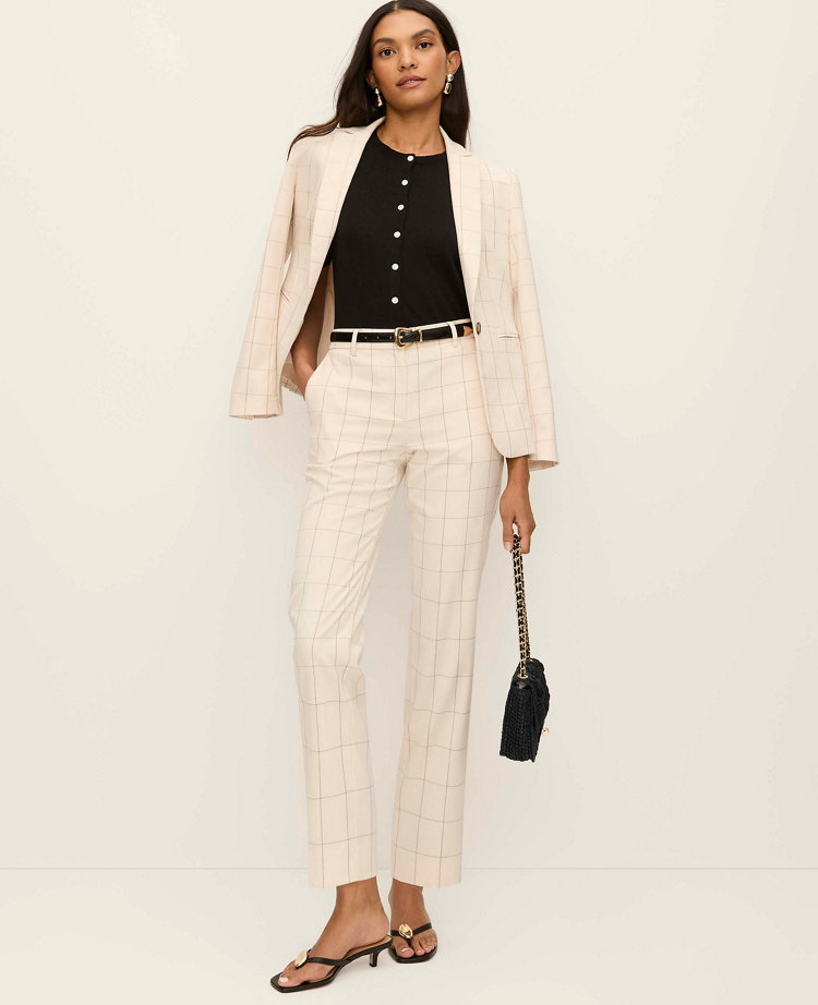 The Petite Hutton Blazer in Windowpane