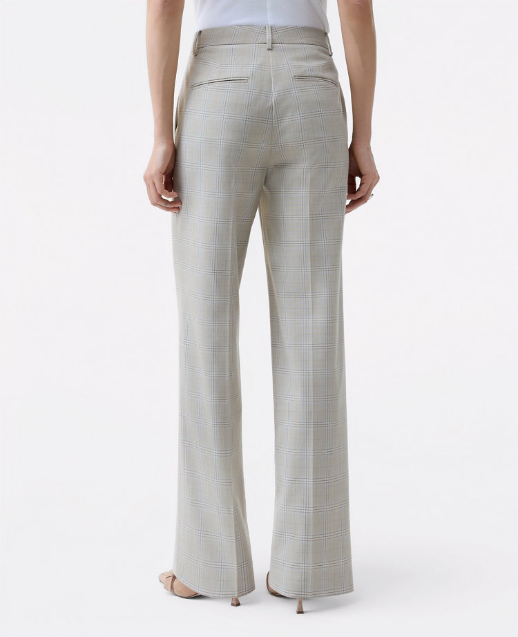 The Petite Straight Trouser in Plaid  &mdash; Curvy Fit