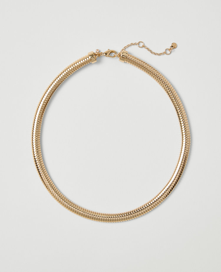 Ann Taylor Snake Chain Necklace Goldtone Women's