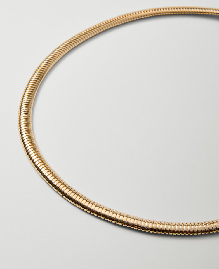 Ann Taylor Snake Chain Necklace Goldtone Women's