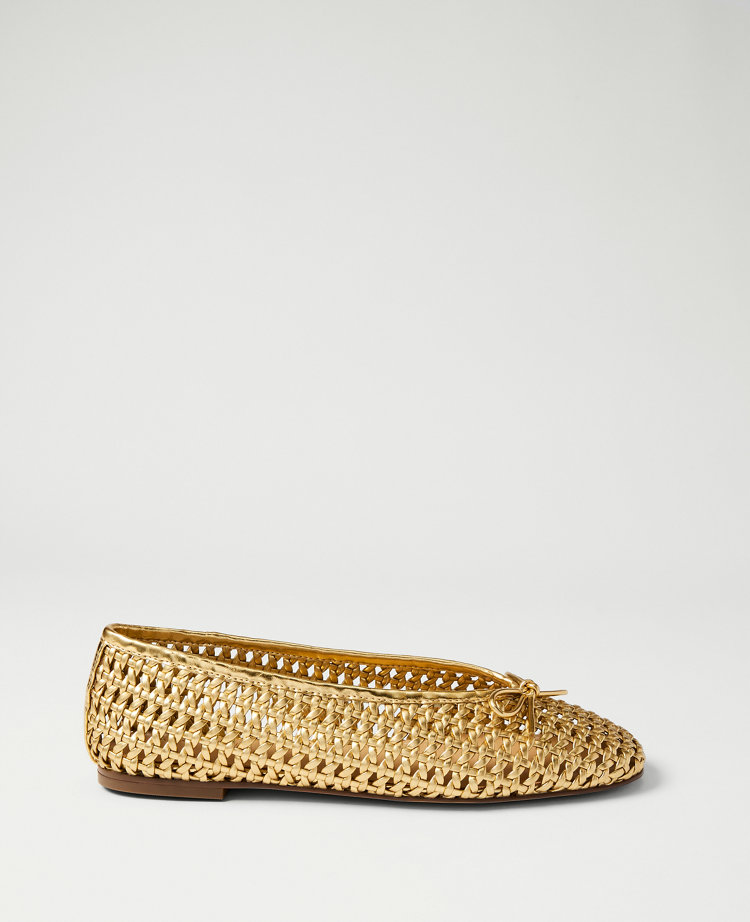 Woven Bow Ballet Flat