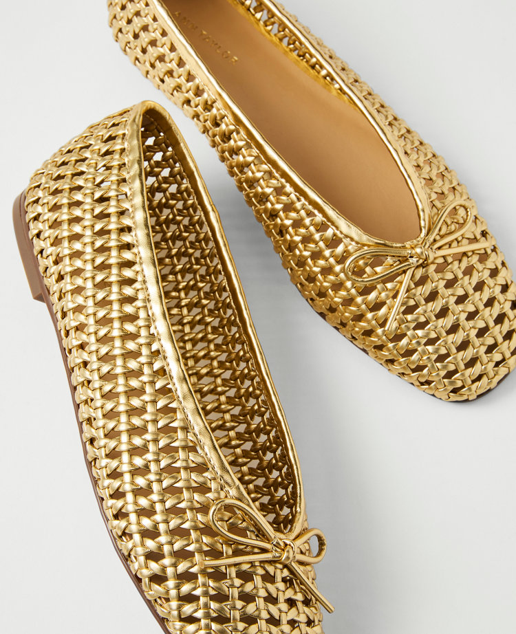 Woven Bow Ballet Flat