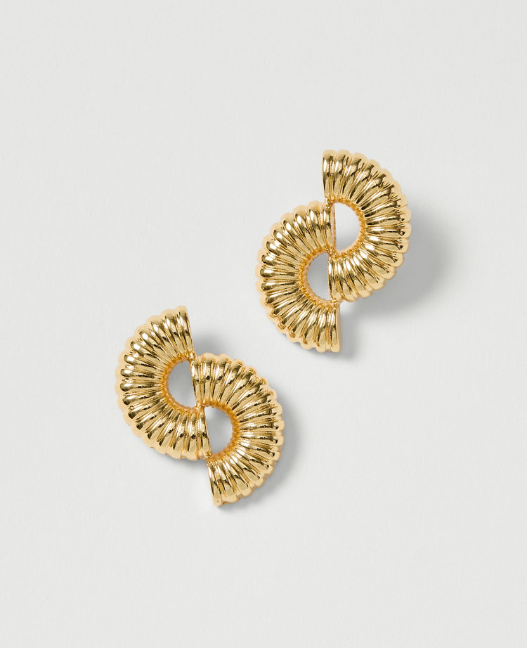 Textured Metal Stud Earrings