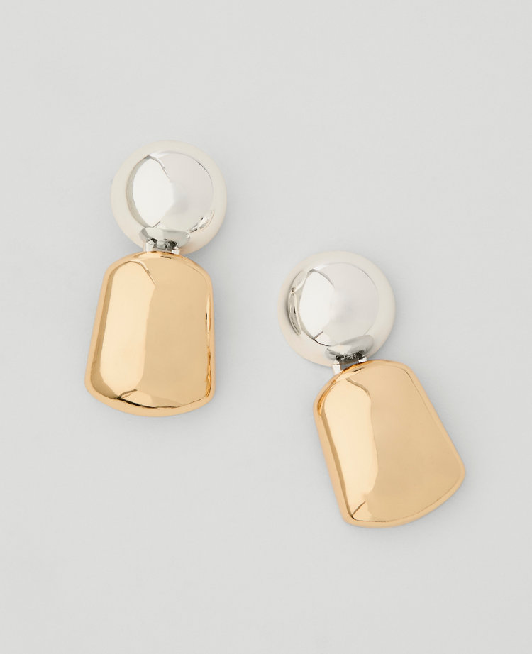 Mixed Metal Drop Earrings