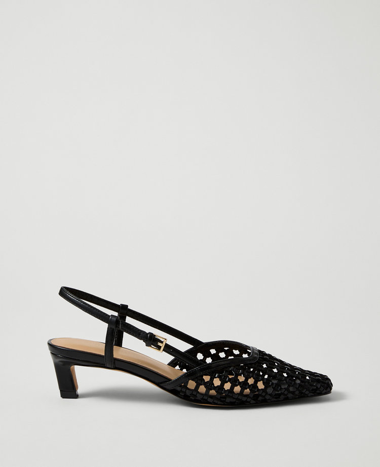 Woven Slingback Pump