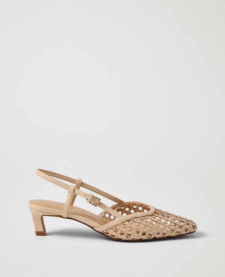 Woven Slingback Pump