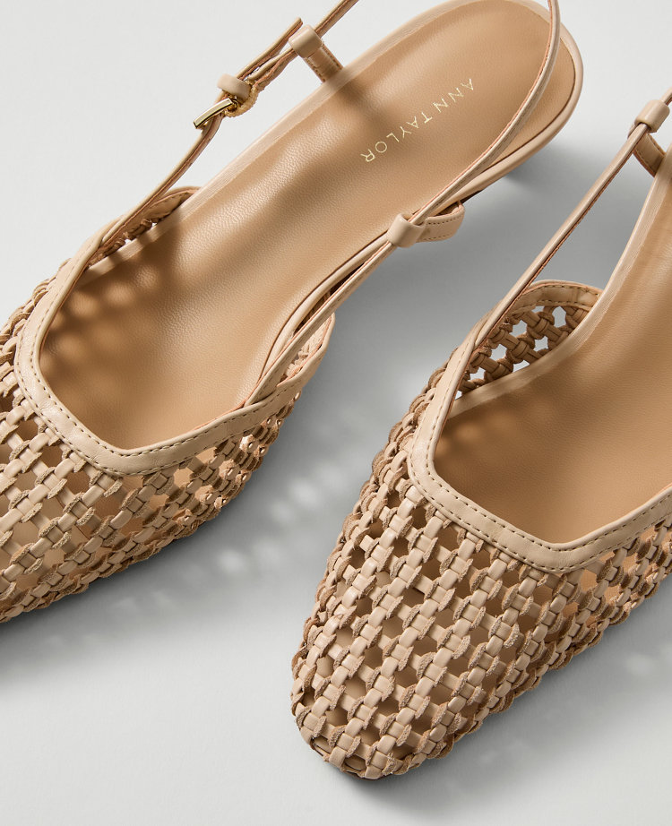 Woven Slingback Pump