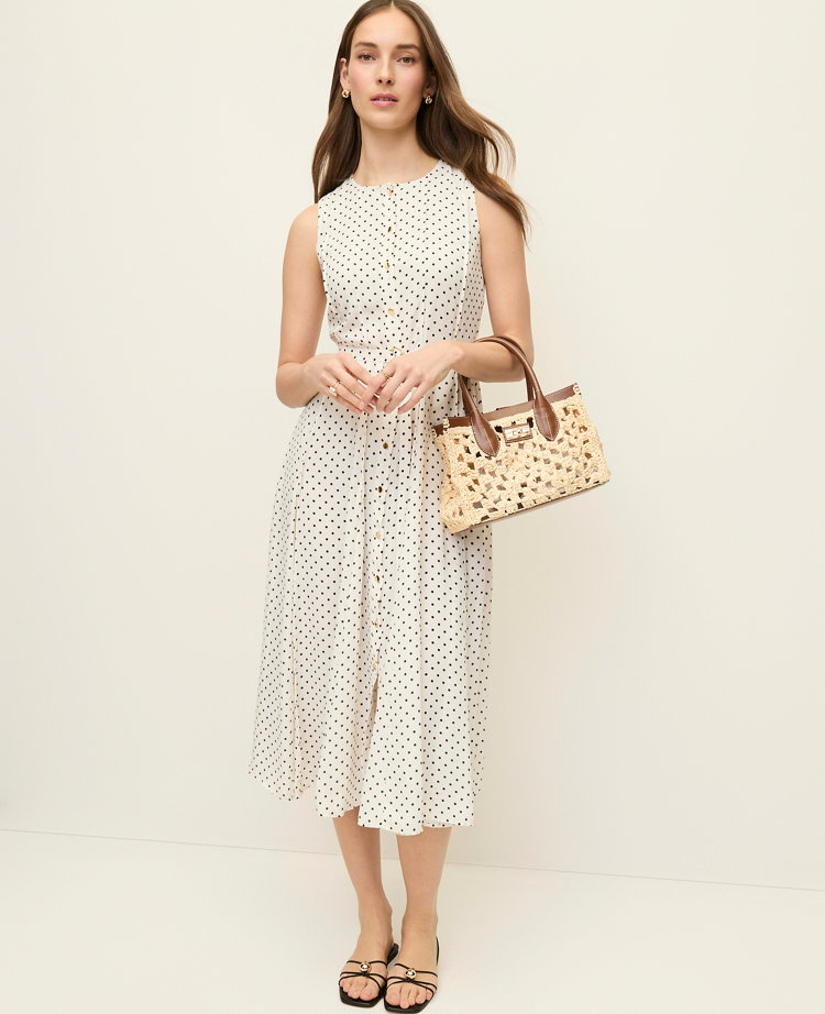 Micro Dot Flare Dress