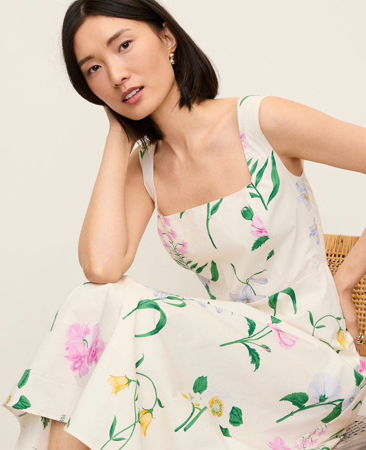 Floral Flare Midi Dress