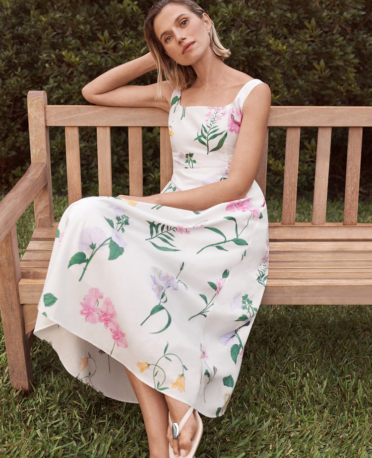 Floral Flare Midi Dress