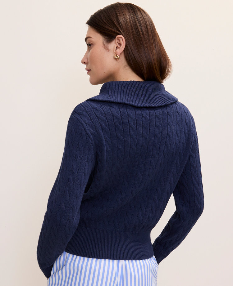 Petite Weekend Cable Sweater Jacket