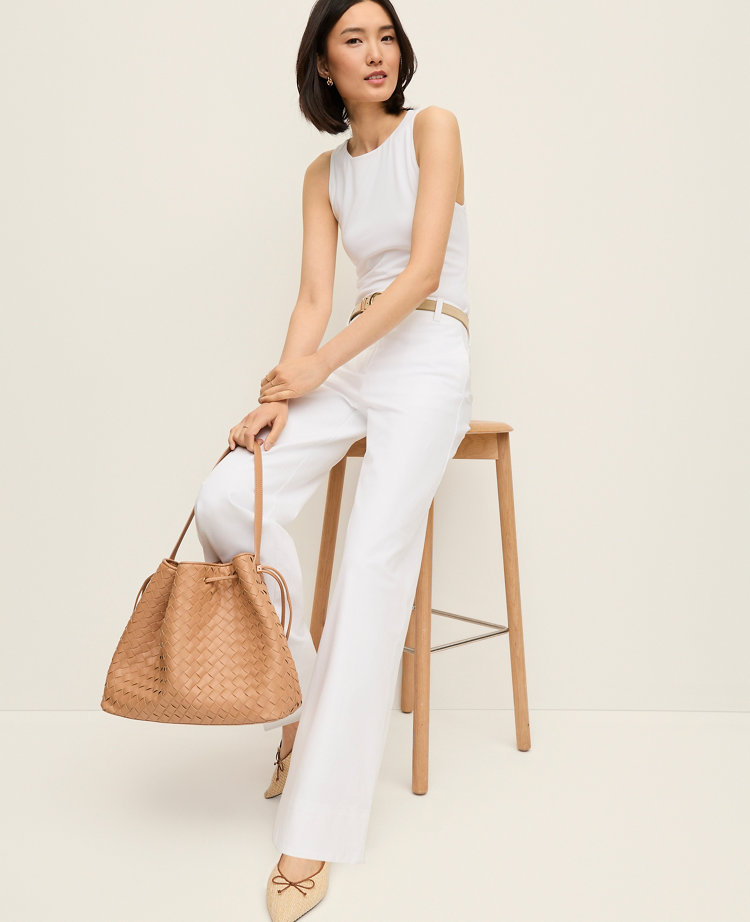 The Petite Modern Wide Leg Pant in Twill