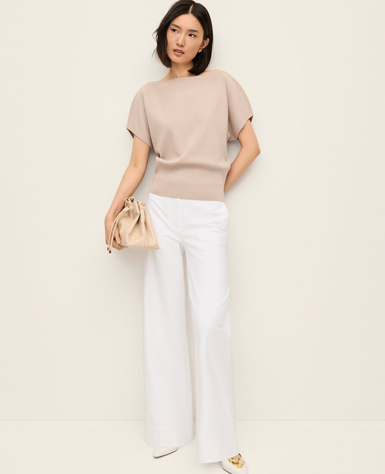 The Petite Modern Wide Leg Pant in Bi-Stretch