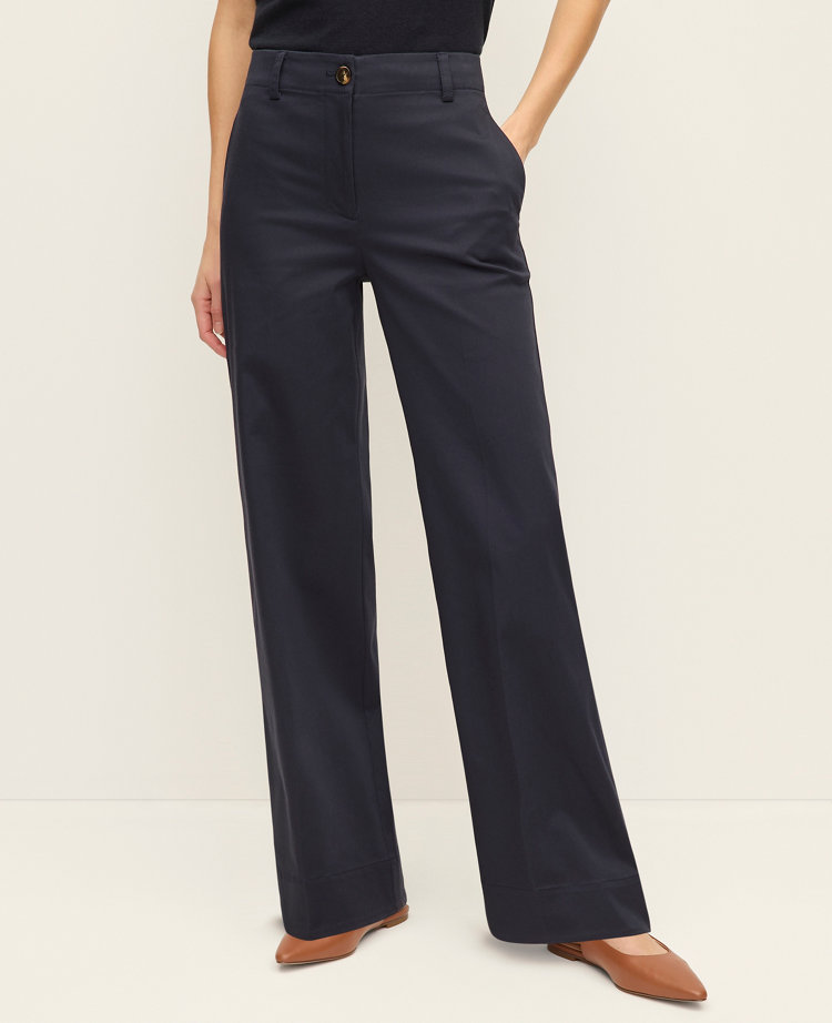 The Modern Wide Leg Pant in Cotton Blend