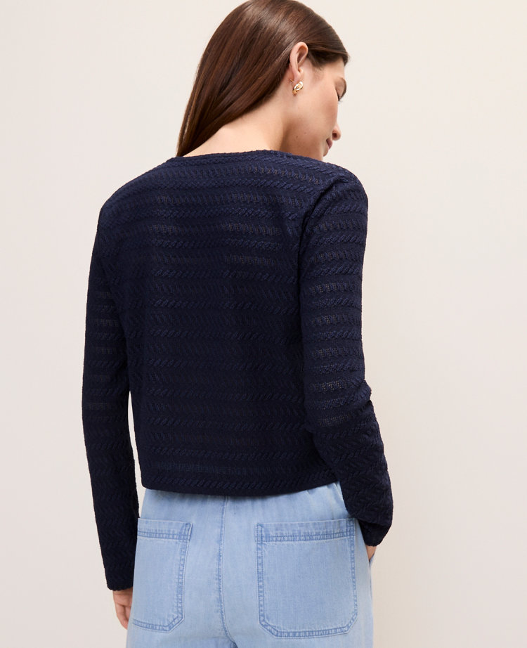 Petite Textured Knit Cardigan