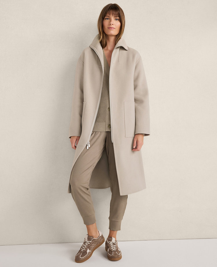 Haven Well Within Wool Blend Funnel Neck Coat