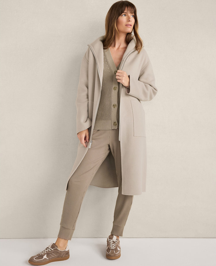 Haven Well Within Wool Blend Funnel Neck Coat