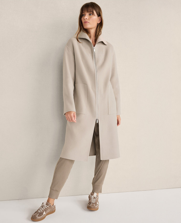 Haven Well Within Wool Blend Funnel Neck Coat