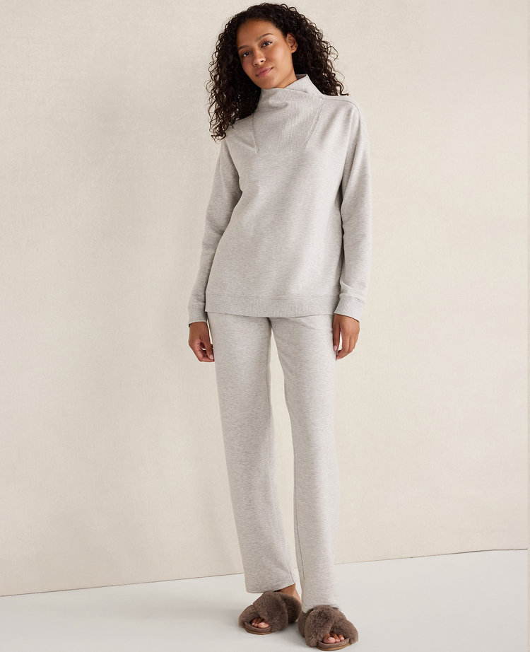 Ann Taylor Haven Well Within Fleece Straight Leg Pants In White