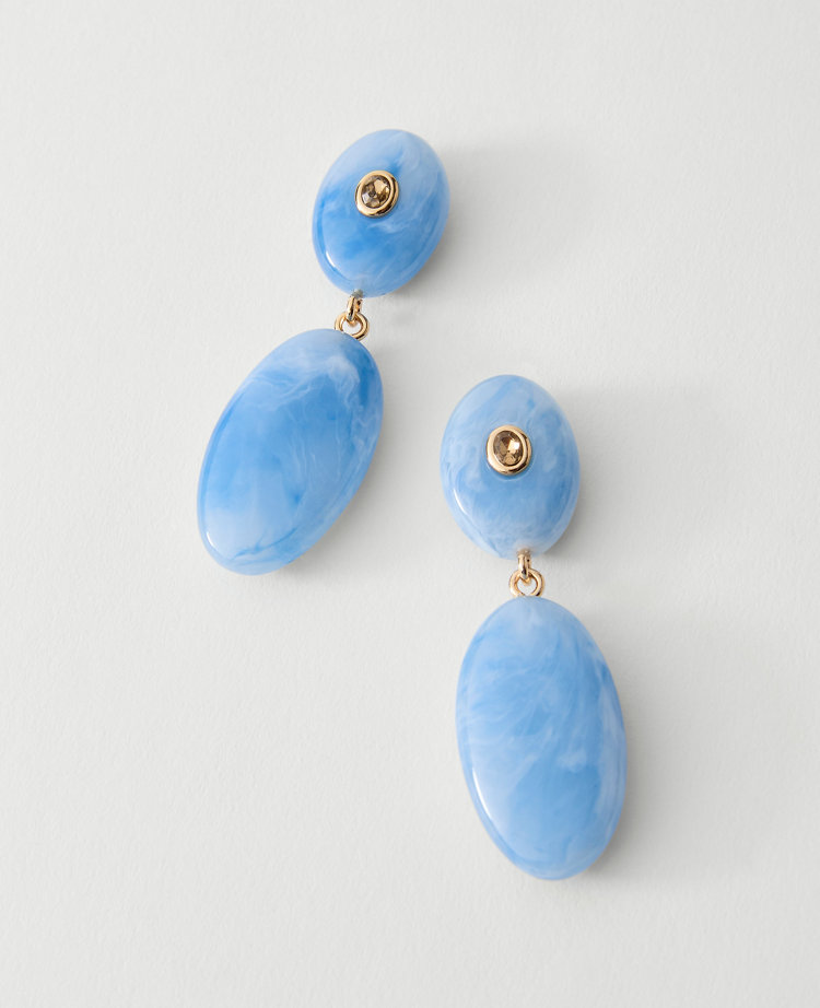 Double Stone Drop Earrings