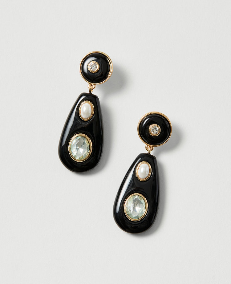 Embellished Acetate Drop Earrings