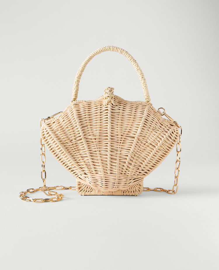 Weekend Rattan Shell Crossbody
