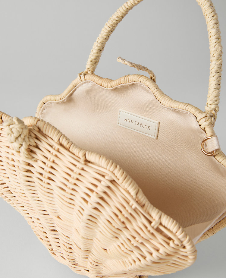 Weekend Rattan Shell Crossbody
